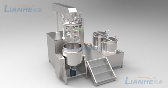 Vakuumemulgierungsmischer-Creme-Salben-Mischer der kosmetischen Fertigungsstraße-300L hydraulischer anhebender