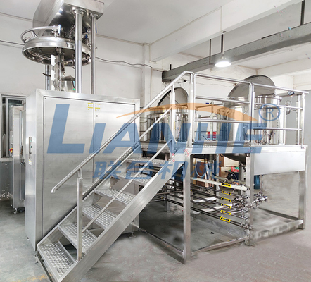 1 Ton Double Cylinder Vacuum Emulsifier-Mischer-Maschinen-Hebebühne