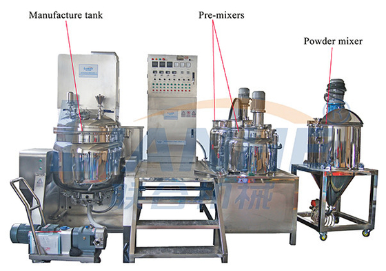 Zahnpasta-Herstellungs-Ausrüstung ISO 300L, kosmetische Herstellungsmaschine SUS316L
